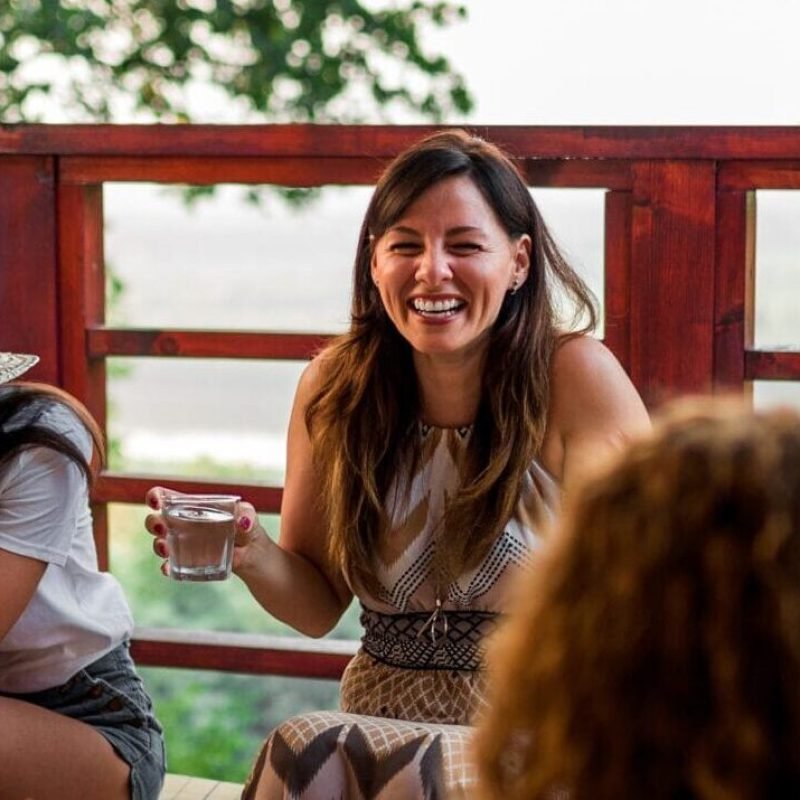 Having fun on summer vacation in nature.